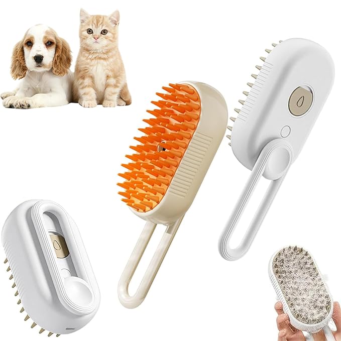 Catzcomfort Brush, Catzcomfort Cleaning Brush, Catz Comfort Steam Pet Brush/Spray Function, 3 In 1 Cat Steam Brush Water Brush for Cats, Pet Steam Brush for Cats Dogs