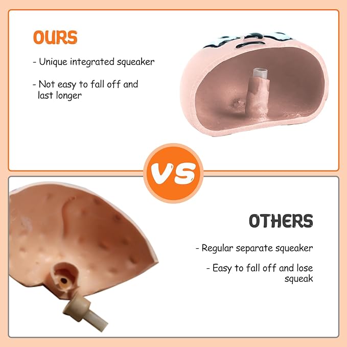 Squeaky Dog Toys for Puppies Small Dogs, [6 Pack] Latex Rubber Interactive Fetch Balls with Squeaker, Funny Puppy Play Ball Toy