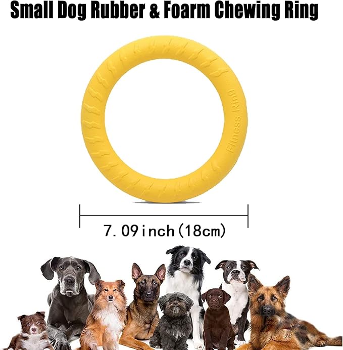 Dog Flying Disc,Floating Dog Ring Toys, Indestructible Dog Chew Toys for Small Chewers Dog Toys for Pool,Float Durable Outdoor &Indoor Puppy Toy for Throwing,Catching,Swimming,Training