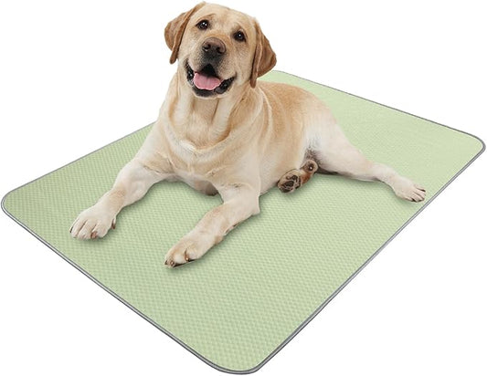 Summer Dog Cooling Mat Washable Ice Silk Self Cool Pad for Medium Dogs and Cats, 40x28in Pet Sleeping Pad for Crate, Bed, Indoor & Outdoor Floor, Car Seats