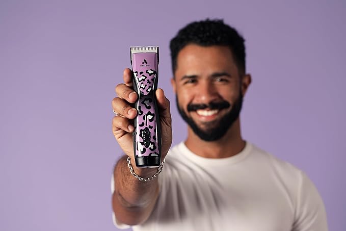 Andis 561458 Pulse Zr II Gabriel Feitosa Edition 5-Speed Detachable Blade Clipper, Cordless Animal/Dog Grooming, Removable Lithium Ion Battery, LED Charge Light, Wild Colorway