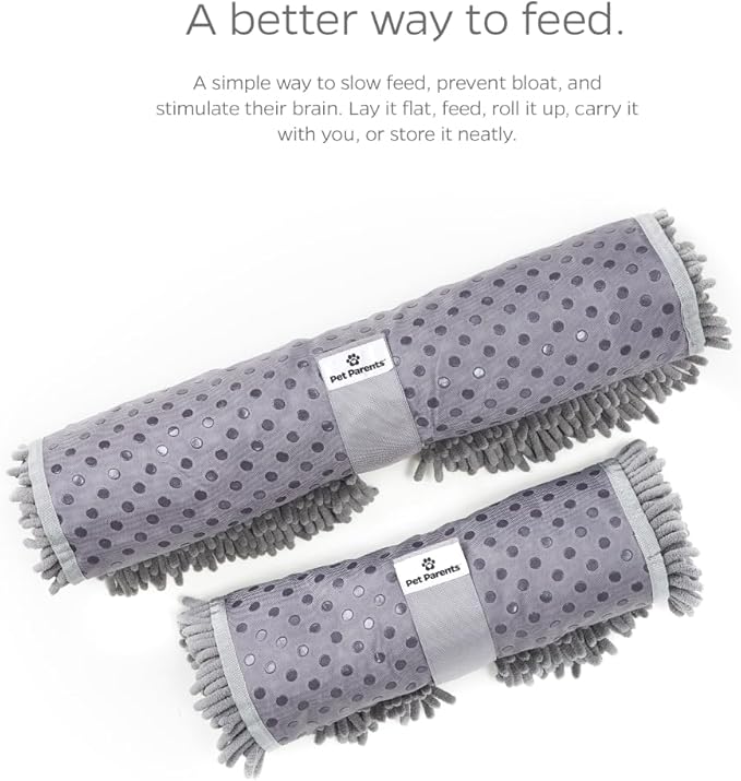 Pet Parents Forager Slow Feeder Dog Bowl & Snuffle Mat - SoftSnout, Non-Slip Backing (Forest 12")