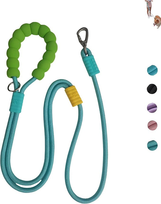 Hands Free Dog Leash,Adjustable Bungee Waist & Crossbody Leash with Comfortable Handle,Heavy Duty Nylon Rope for Small to Large Dogs,Safety Lock for Running,Hiking,Walking (Green)