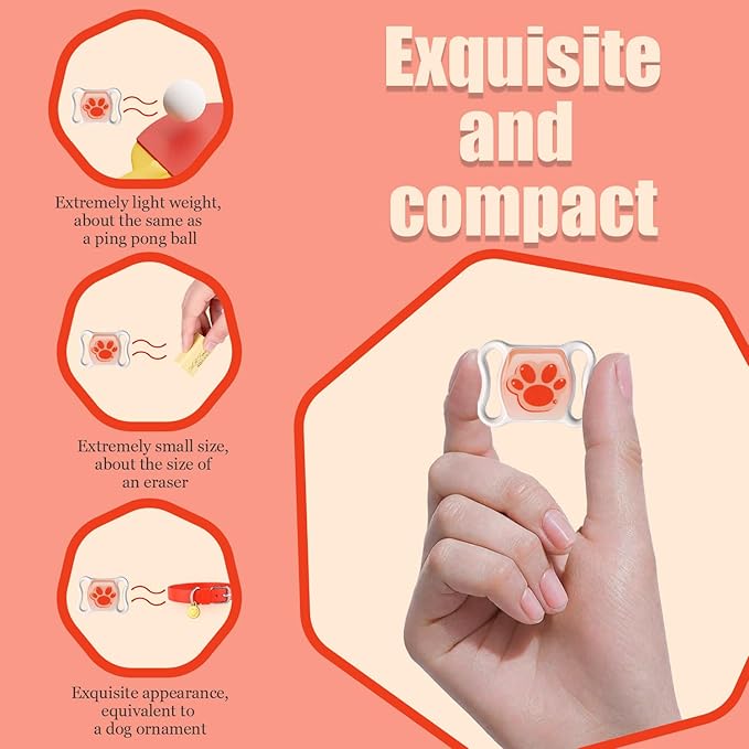 GPS Tracker for Dogs & Cats - No Monthly Fee, Waterproof Real-Time Tracking Collar for Pets,Kids,Luggage & Assets | 365-Day Battery Life | iOS & Android Compatible | Anti-Lost Device