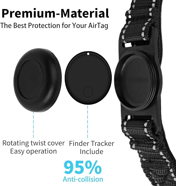 GPS Tracker for Dogs (1 Pack), Mini GPS Cat Tracker, Smart Pet Activity Tracker (iOS Only), No Monthly Fee, Compatible with Apple Find My, Anti-Lost, Finder Tag for Vehicles/Pets/Kids/Items