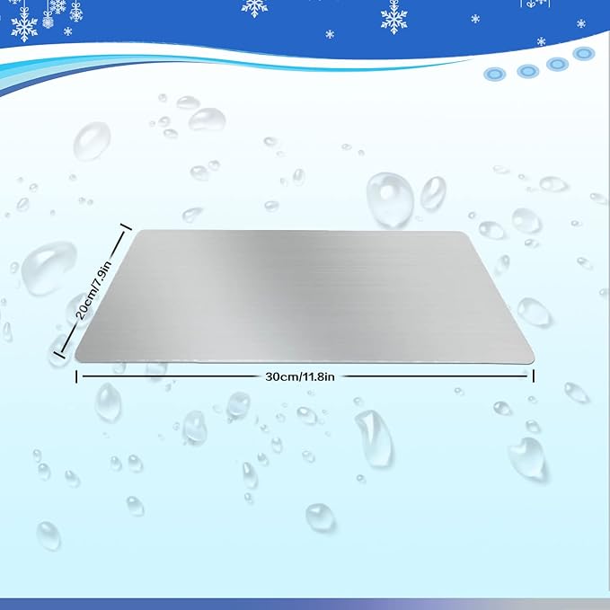 11.8x7.9 IN Pet Cooling Mat for Rabbit, Bunny, Hamster, Guinea Pig & Other Small Pets - Bite Resistance Ice Bed (2PCS)