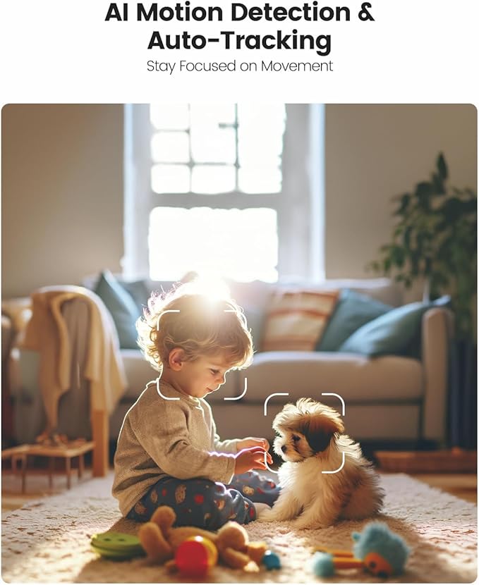 TREATLIFE 5MP Indoor Camera, 2.4G/5G WiFi Cameras for Home Security, Pan/Tilt Baby & Pet Monitor, Motion Detection, Auto Tracking, 2-Way Audio, Night Vision, Cloud & SD Card Storage, Support Alexa