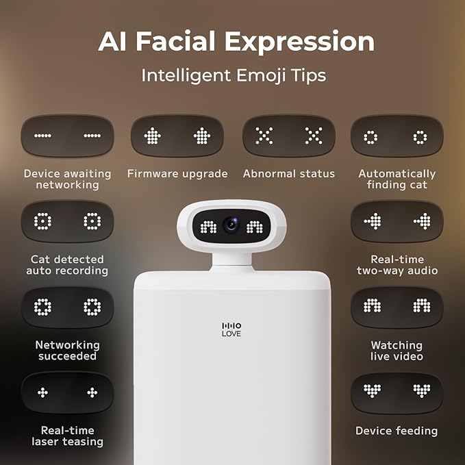 Automatic Cat Feeder with Camera, 2k HD Video Night Vision, 5G Pet Feeder with 2-Way Audio, Cat Food Dispenser with Low Food Alert and Blockage Sensor, Non-Subscription Version
