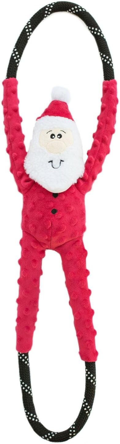 ZippyPaws RopeTugz Santa Dog Toy