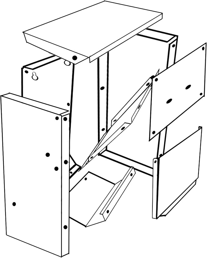 Pet Food Feeder for 25 Lb Kibble - Stainless Steel - Automatic Dog Food Dispenser Gravity Self Feeding Outdoor for Medium Dogs,Large Dog Breeds