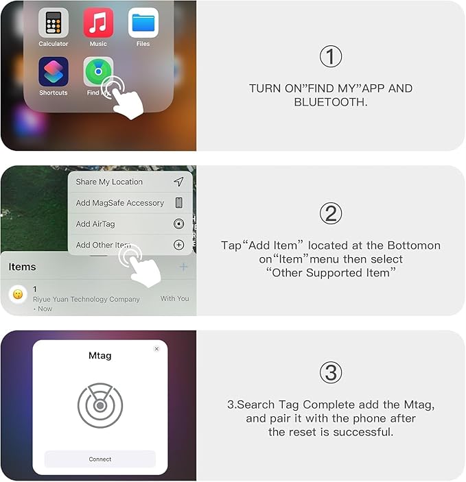 GPS Tracker for Vehicles, 1PCS Mini Hidden Vehicles Tracker with Magnetic Case, Work with Find My (iOS Only), No Monthly Fee, No Subscription (White)