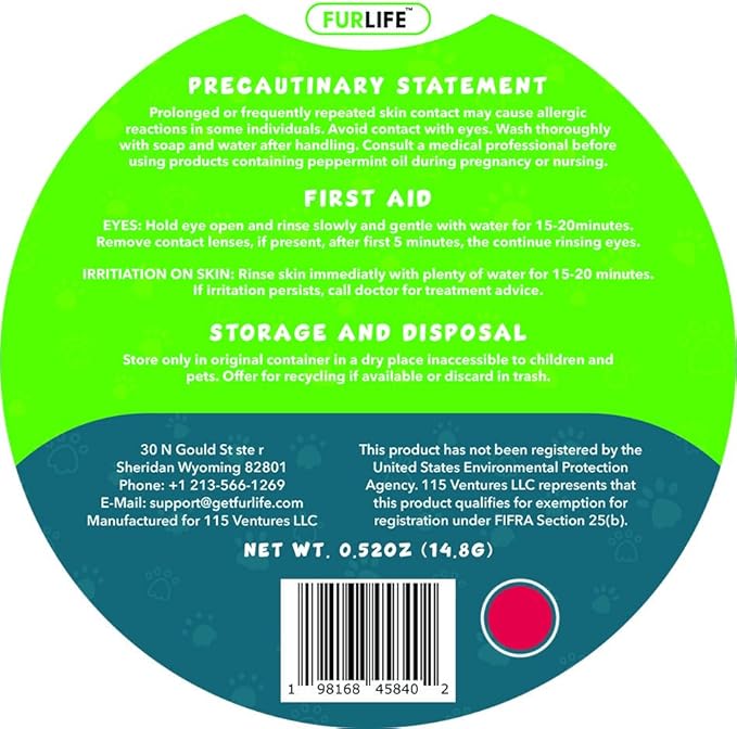 FurLife Red Dog Tag, Flea and Tick Prevention for Dogs - Waterproof Pendant for Collar, Safe for All Breeds