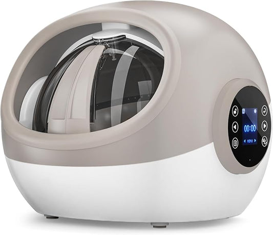 Upgraded RFID Cat Feeder with Collar Sensor – 4 Feeding Modes, Anti-Theft Pet Feeder for Multi-Cat Households, Timed Collar-Activated Feeder for Special Diets & Portion Control (Beige)