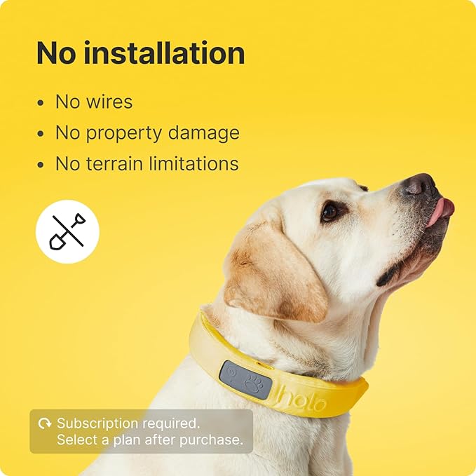 Halo Collar 3, Multifunctional GPS Wireless Dog Fence & Dog Training Collar with GPS Tracker, Subscription Required, Waterproof, Graphite (Small)