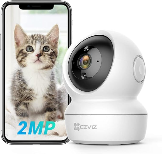 EZVIZ Security Camera Pan/Tilt 1080P Indoor Dome, Smart IR Night Vision, Motion Detection, Auto Tracking, Baby/Pet Monitor, 2-Way Audio, Works with Alexa and Google(C6N)