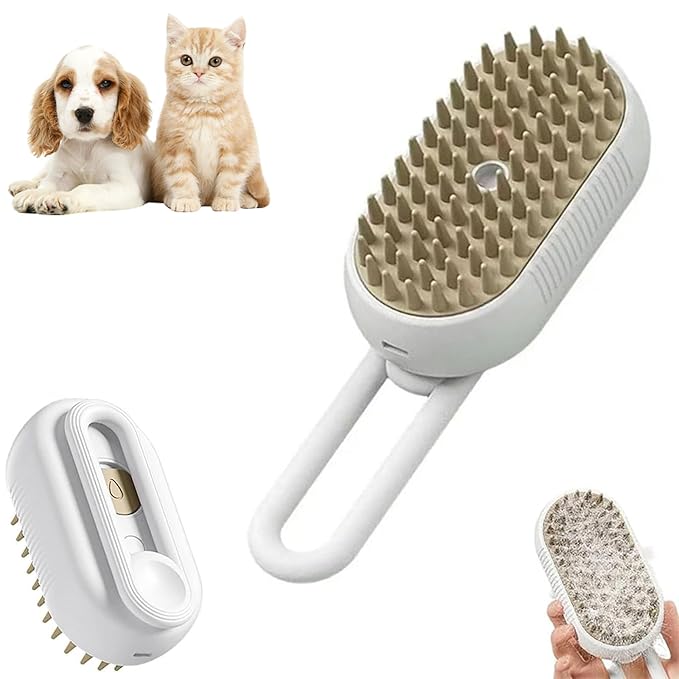 Catzcomfort Brush, Catzcomfort Cleaning Brush, Catz Comfort Steam Pet Brush/Spray Function, 3 In 1 Cat Steam Brush Water Brush for Cats, Pet Steam Brush for Cats Dogs