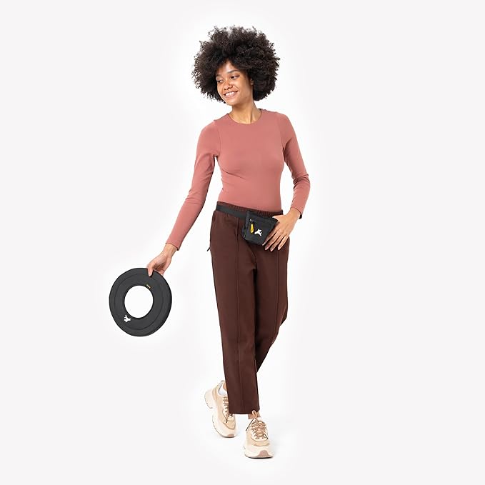 OllyDog Super Flyer | Durable Dog Frisbee | Soft & Lightweight Flying Disc | Gentle on Teeth & Gums | Water-Resistant Outdoor Toy (Raven)