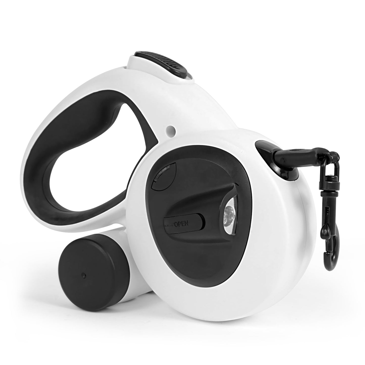 Gauzi 4 in 1 Retractable Dog Leash 16.4 ft Long Leashes with LED Light & Poop Bag Holder for Small Medium Large Dogs Heavy Duty (Max110lbs)