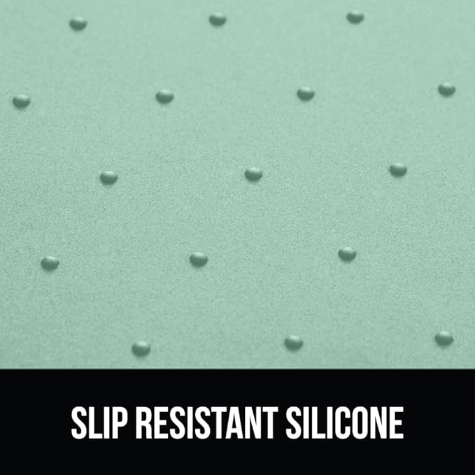 GORILLA GRIP 100% Waterproof Raised Edge BPA Free Silicone Pet Feeding Mat, Dog Cat Food Mats Contain Spills Protects Floors, Placemats for Cats and Dogs Water Bowl, Pets Accessories 16x10, Mint
