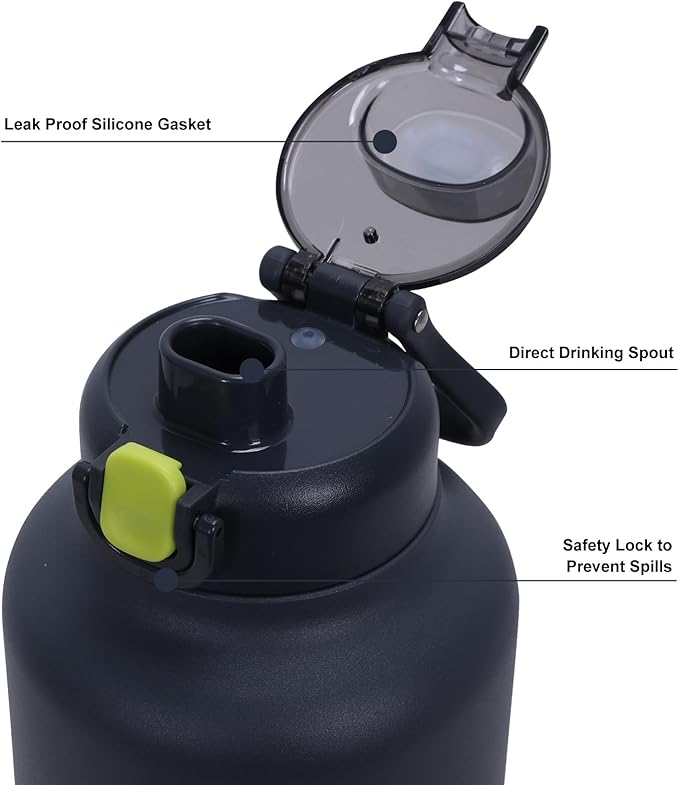 GiNT 37oz Insulated Stainless Steel Dog & Human Water Bottle | Leakproof Travel Dispenser with Detachable 10oz Bowl, 24H Cold/12H Hot, Carrying Case for Walking, Hiking, Camping & Outdoor Travel