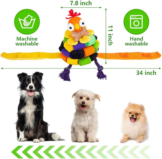 Snuffle Chicken Dog Toys Interactive Snuffle Ball for Dogs Small Medium Large Breed Cute Squeaky Dog Puzzle Toys Slow Feeder Treat Ball Games for Boredom,Pet Snuffle Mat Enrichment Toys for Halloween