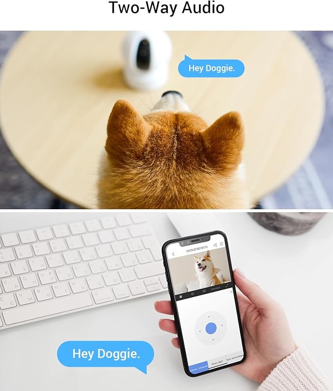 EZVIZ C6CN 2K+ Indoor Pan/Tilt Wi-Fi Security Camera, Human Detection, Smart Tracking, Two-Way Talk with Google Assistant and Amazon Alexa Compatibility