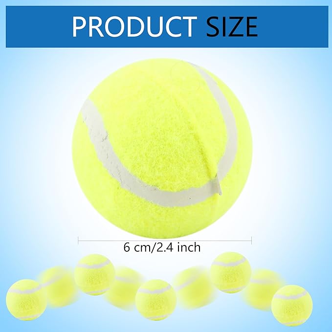 18 Pack 2.4 Inch Pet Mini Tennis Balls Dog Training Tennis Balls Bulk for Indoor and Outdoor Pet Playing Fecth Interactive Training Toys