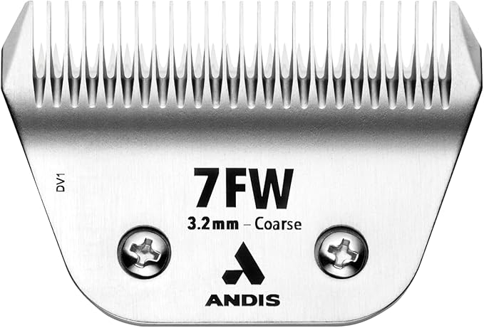 Andis 561465 ceramicEDGE #7FW Coarse Wide Blade, Small Animal and Pet Grooming, Detachable Replacement Blade, Long Lasting, Stainless Steel