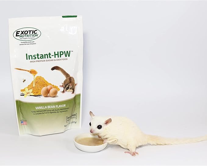 Instant-HPW - All Natural Vitamin Enriched Sugar Glider Food - Healthy & Nutritious - High Protein Wombaroo - Staple Diet (8 oz)