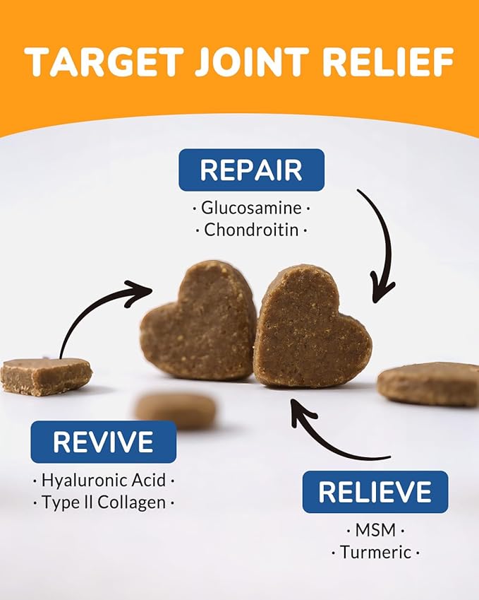 Glucosamine for Dogs - 260Ct Hip and Joint Supplement Chews, Chondroitin Joint Supplement for Dog, USA Lab Formula with Probiotics, Natural Support for Dogs