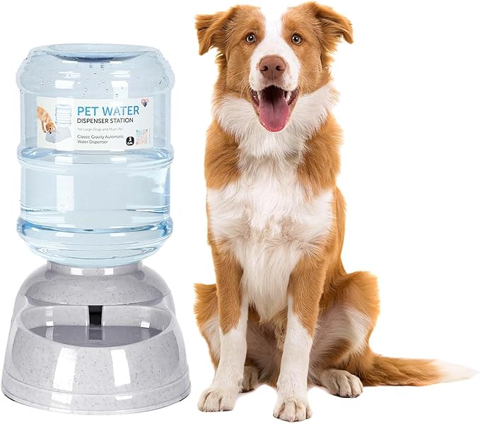 Pet Water Dispenser for Large Dogs and Multi-Pet, 3 Gallon Dog Water Bowl Dispenser, Basic Automatic Gravity Dog Cat Water Feeder, Large Capacity Pets Drinking Fountain, BPA-Free