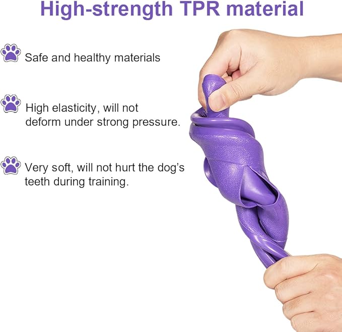 Indestructible Dog Discs, Interactive Catch & Fetch Toys for Small Dogs, Floats in Water & Safe on Teeth, 7.48 inch (Small, Purple)