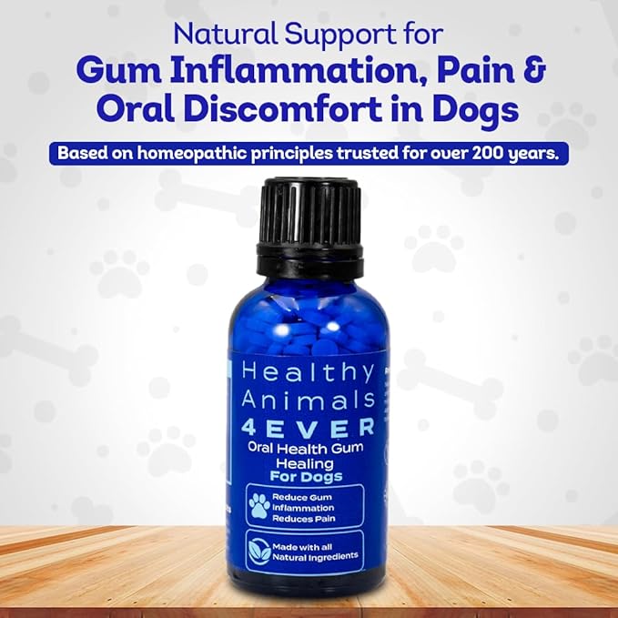 HA4E - Dog Oral Health Supplement - Relieves Inflammation, Soothes Pain & Fights Gum Disease - Natural, Non-GMO, Organic, Gluten-Free & Chemical-Free - 300 Tablets