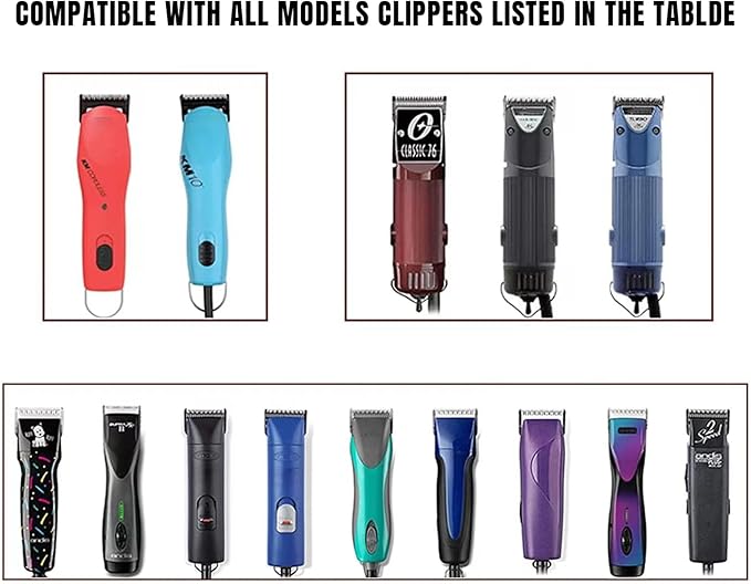 Detachable Pet Dog Grooming Blades of Stainless Steel,Compatible with Andis,Oster-A5,Wahl KM-10 Series,Size 10/30/40/7F/5F/4F/3F，7 Count