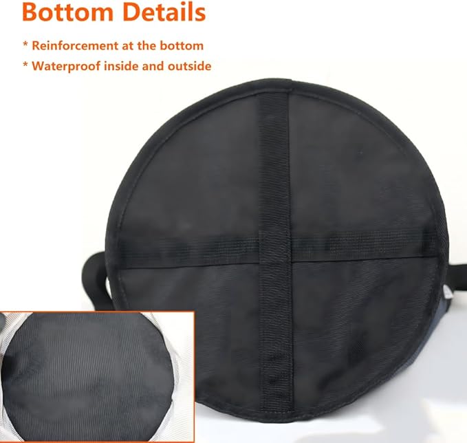 Heavy-Duty Horse Feed Bags - with Adjustable Strap, Comfort Neck & Nose Pads, and Double Waterproof Bottom Mesh (2-Pack) (Blue x2)