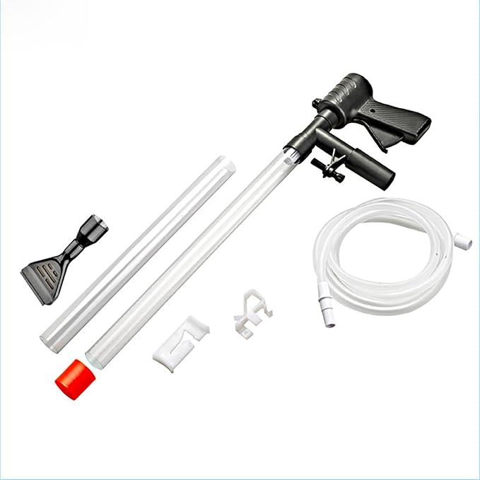 Fish Tank Cleaner, Gravel Pump Vacuum for Aquarium, Vacuum Water Changer Sand Algae Cleaner Filter,New Quick Water Changer with Air-Pressing Button,Safe and Noisy,Adjustable Length, Free Your Hands