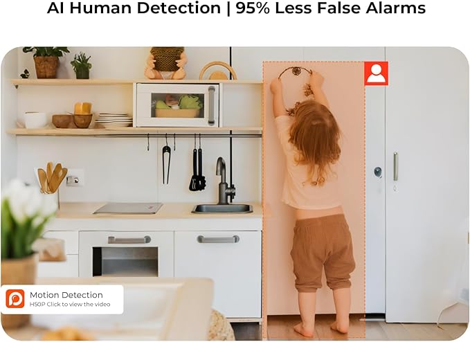 3K Pan/Tilt Indoor Camera for Home, 360° Dog Camera w/Motion Detection, Google TV, No Monthly fees, 2.4G/5G, Night Vision, 2-Way Audio, Auto Tracking, Security Cameras for Baby/Pet Monitoring