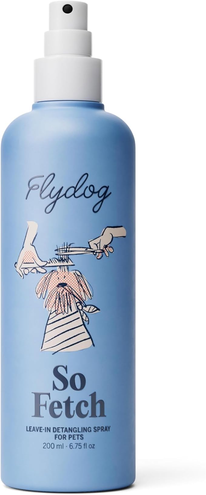 FlyDog Pet Detangler Spray for Dogs & Cats – Leave-in Hair Detangler Spray for Tangle-Free Grooming | Dog & Cat Coat Conditioner | Anti-Static, Deodorizing & Long-Lasting Freshness