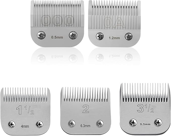 Professional Detachable Replacement Ceramic Blades set,compatible with oster Classic 76/Star-Teq/Power-Teq andi A*dis AGC,BDC,BGC,MBG Series Clippers (5 pcs)