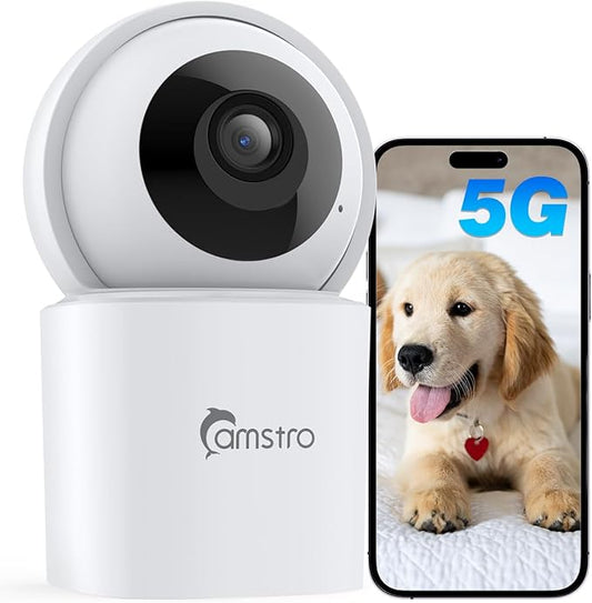 3K Indoor Security Camera, 360° Pan/Tilt WiFi Camera for Home Security, 2.4/5GHz Pet/Dog/Baby Camera with Phone app,Night Vision, Two-Way Audio, 24/7,SD/Cloud Storage,Compatible with Alexa