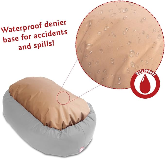 Majestic Pet 52 Inch Suede Calming Dog Bed Washable 52x35x11 (Inch) – Cozy Soft Round Donut Dog Bed with Spine Support for Dogs to Rest Their Head - Pet Bed X- Large – Sage