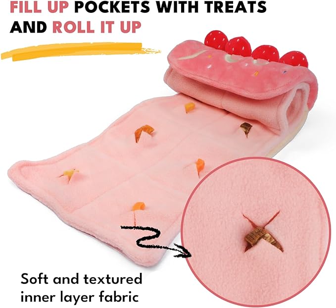 Dog Enrichment Toys, Dog Puzzle Interactive Toy, Puppy Birthday Cake Toy for Boredom and Stimulating, Slow Feeding Snuffle Mat Crinkle Gift for Small and Medium Dogs