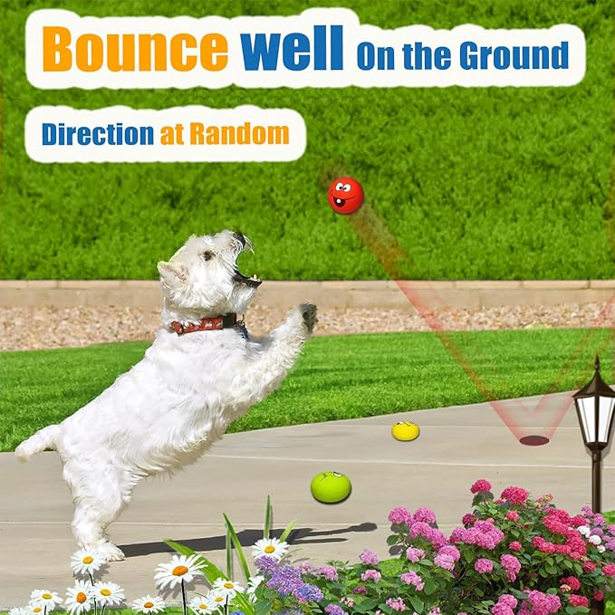 Latex Dog Squeaky Toys Rubber Soft Dog Toys Chewing Squeaky Toy Fetch Play Balls Toy for Puppy Small Pets 6pcs for Mini, Small Breeds, 2.28"*2.28"*1.30"