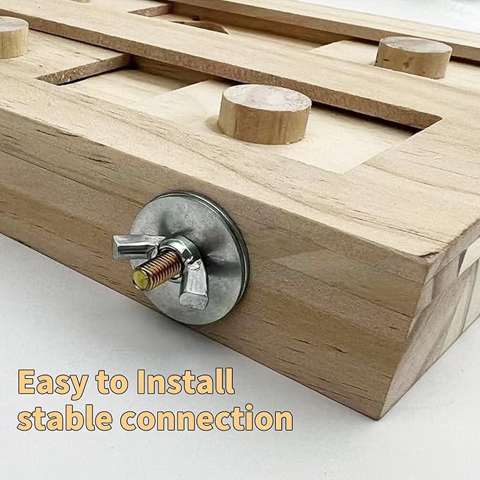 FlidRunest Extra-Large Wooden Bird Foraging Box Toy, Bird Puzzle Toy Seed Food Feeder, Enrichment Foraging Toy for Parrot, Parakeet, Cockatiel, Conure, Sun Conures, African Grey, Macaw