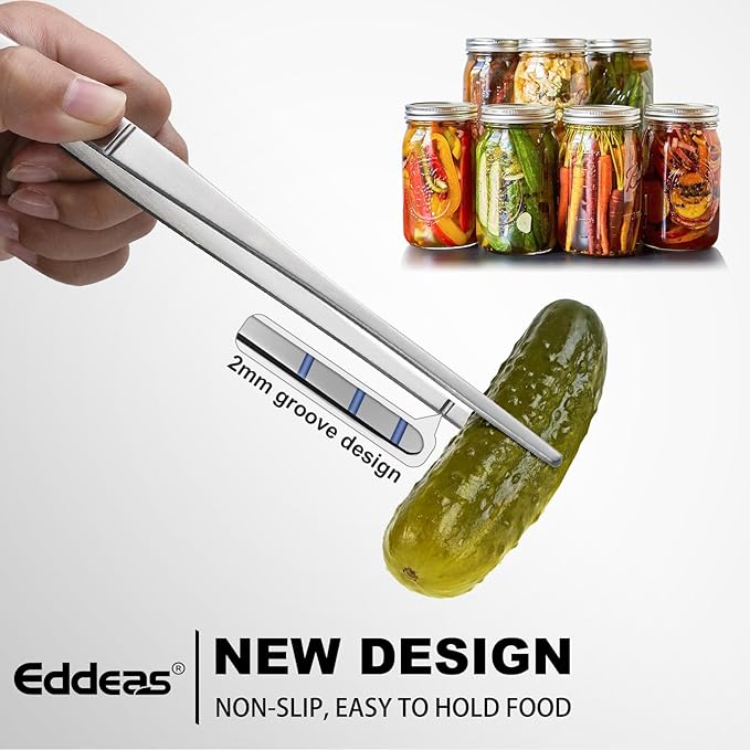 Kitchen Tweezers Tongs, Cooking Tweezers Stainless Steel - 3 Size 12'' 10'' & 8 inch Ideal for Meat, pasta, plating and pinching delicate small pieces of food, Set of 3