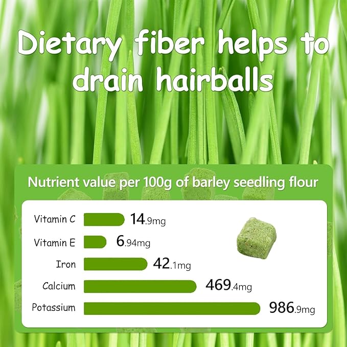 HavenJanny 120g Freezed Drying Cat Grass Treats for Cats, Cat Grass Teething Stick Snacks for Cats Hairball Removal and Teeth Cleaning