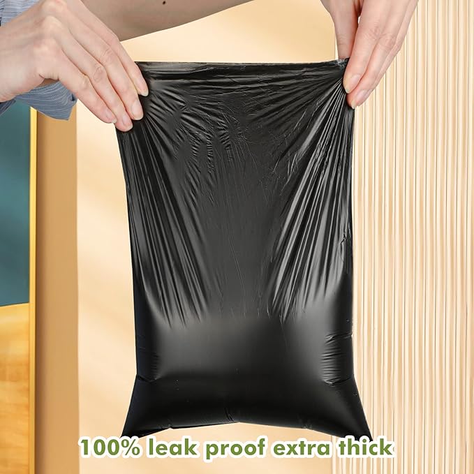 Sherr 50 Rolls Dog Waste Bags 10000 Count Dog Trash Bags Leak Proof Pet Doggie Poop Roll Waste Thick Plastic Bag for Home Park Outdoor Travel Pet Supplies(Black)
