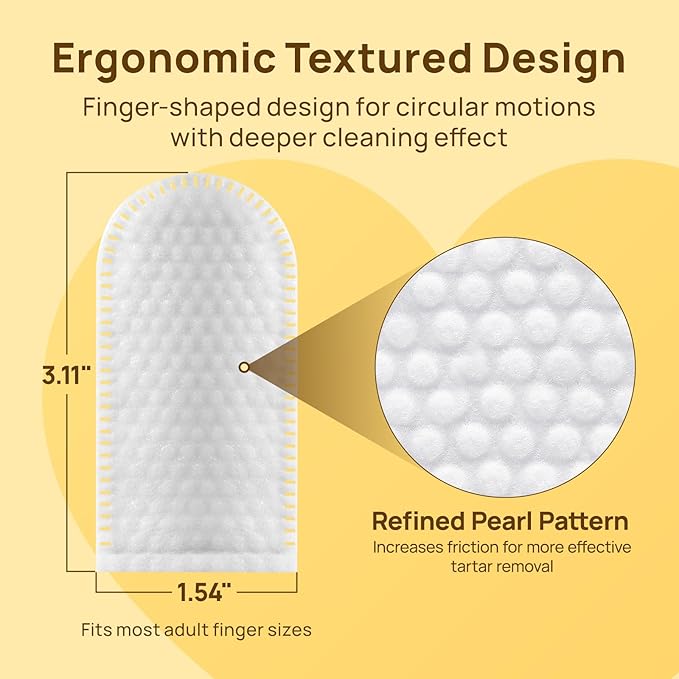 HICC PET Teeth Cleaning Wipes for Dogs & Cats, Remove Bad Breath by Removing Plaque and Tartar Buildup No-Rinse Dog Finger Toothbrush, Disposable Gentle Cleaning & Gum Care Pet Wipes, 100 Counts