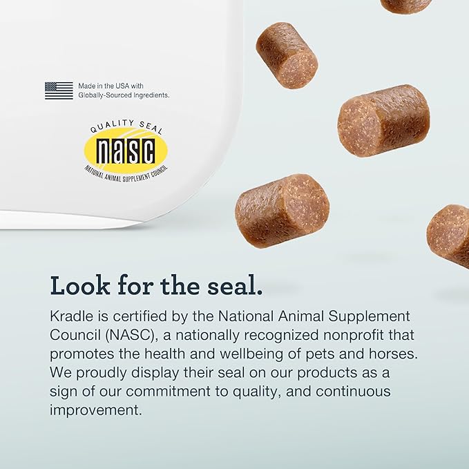 Kradle Calming Bundle for Dogs - Peanut Butter Bliss Bars (6) + Calming Chews (75) - Ashwagandha L-Theanine - Occasional Anxiety Support