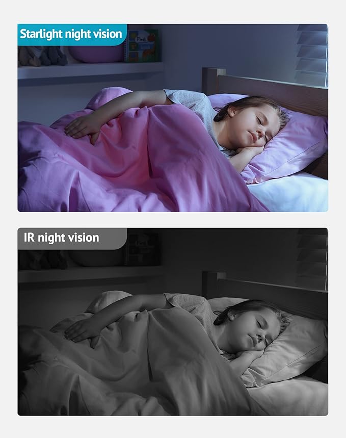 LaView Security Cameras 2k with Color Night Vision, 4MP Cameras for Home Security with Motion Detection, Two-Way Audio, Indoor WiFi Camera for Baby/Pet, Alexa, USA Cloud Service,White